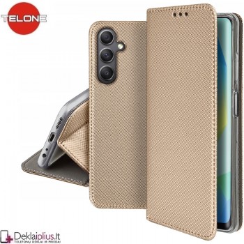 Telone atverčiamas dėklas - auksinės spalvos (Samsung Galaxy A16/A16 5G) Telone atverčiamas dėklas - auksinės spalvos (Samsung Galaxy A16/A16 5G)